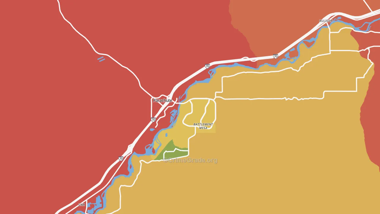 Parachute, CO Map of Theft Rates