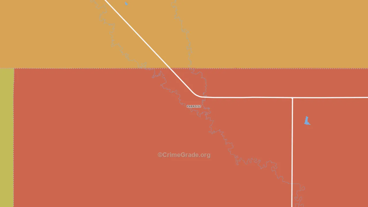 Paradise, KS Map of Theft Rates