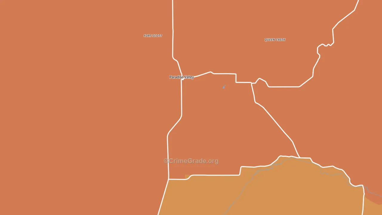 Paradise Valley, NV Map of Theft Rates