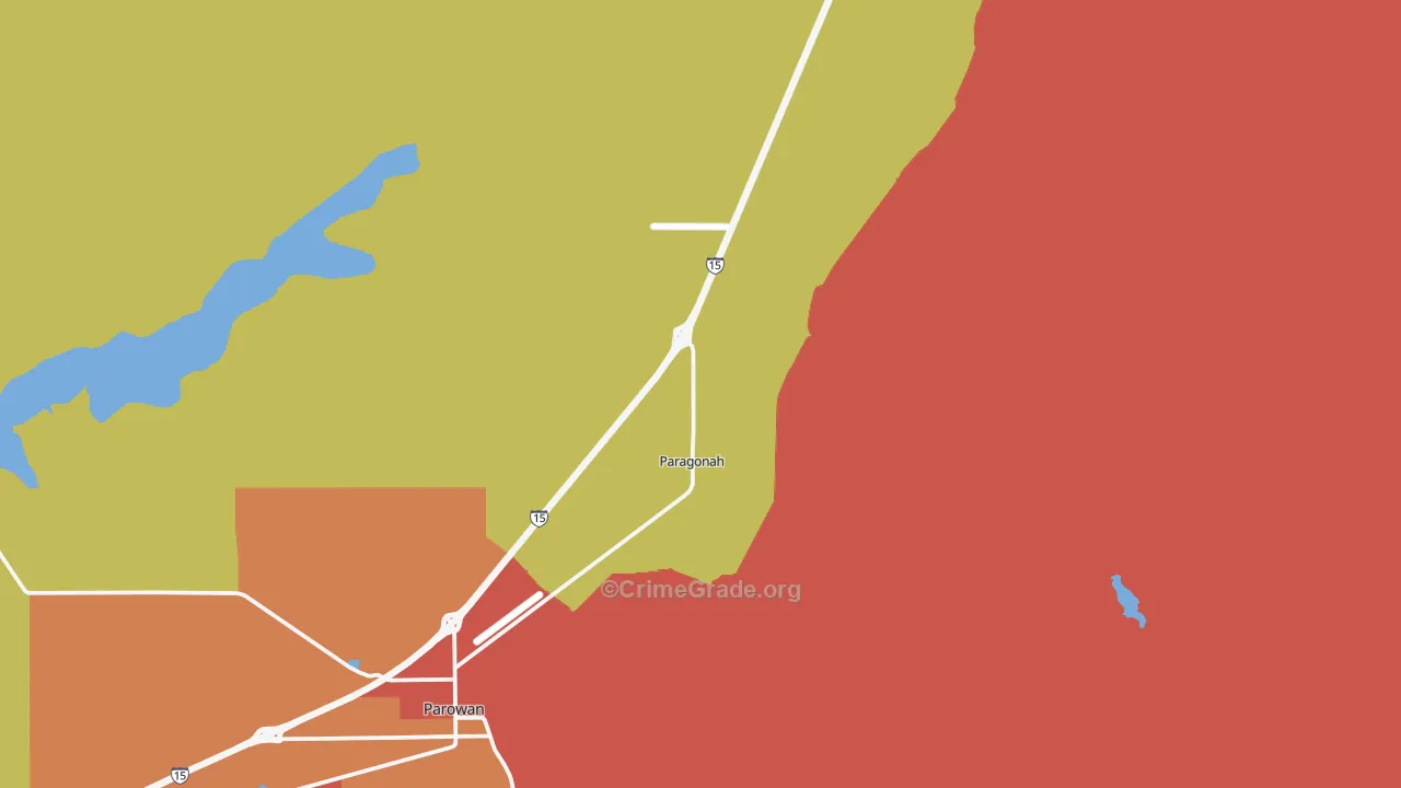 Paragonah, UT Map of Theft Rates