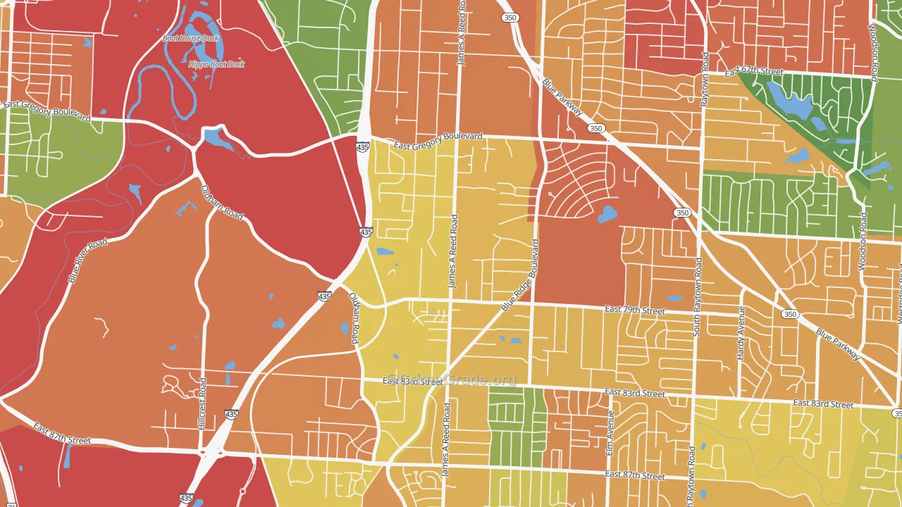 Park Farms, Kansas City, MO Map of Theft Rates