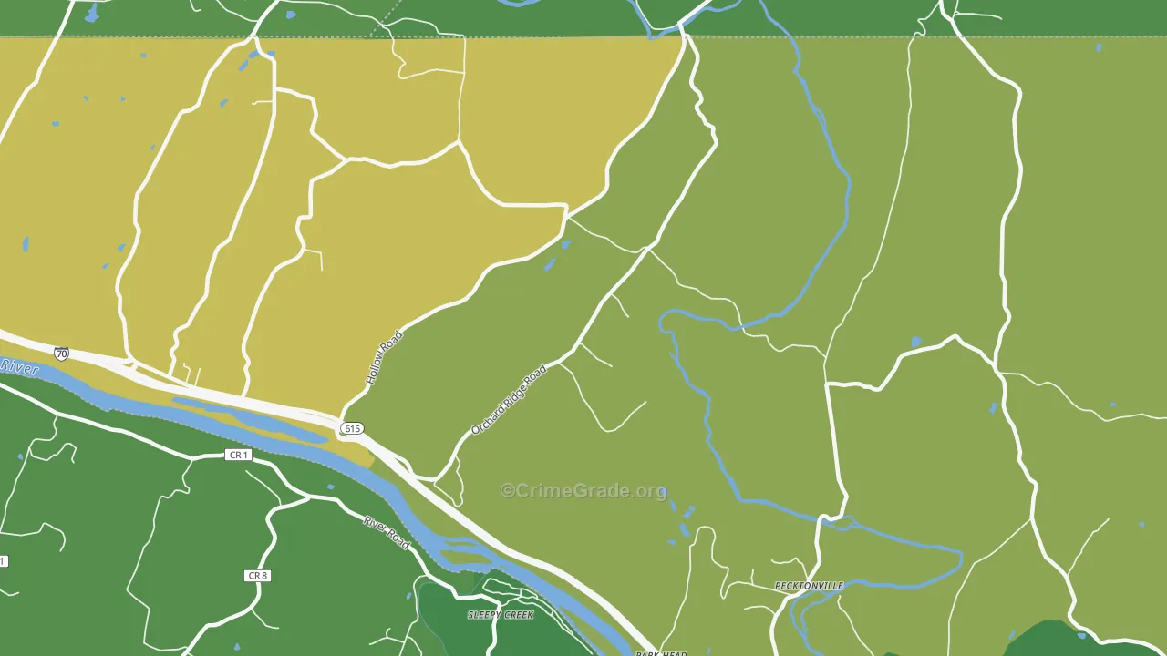 Park Head, MD Map of Theft Rates