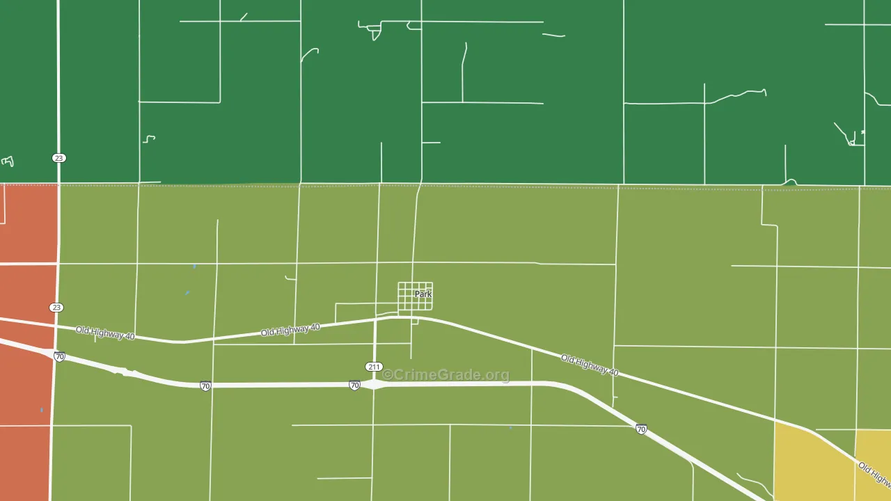 Park, KS Map of Theft Rates