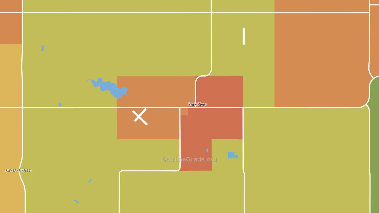 Park River, ND Map of Theft Rates