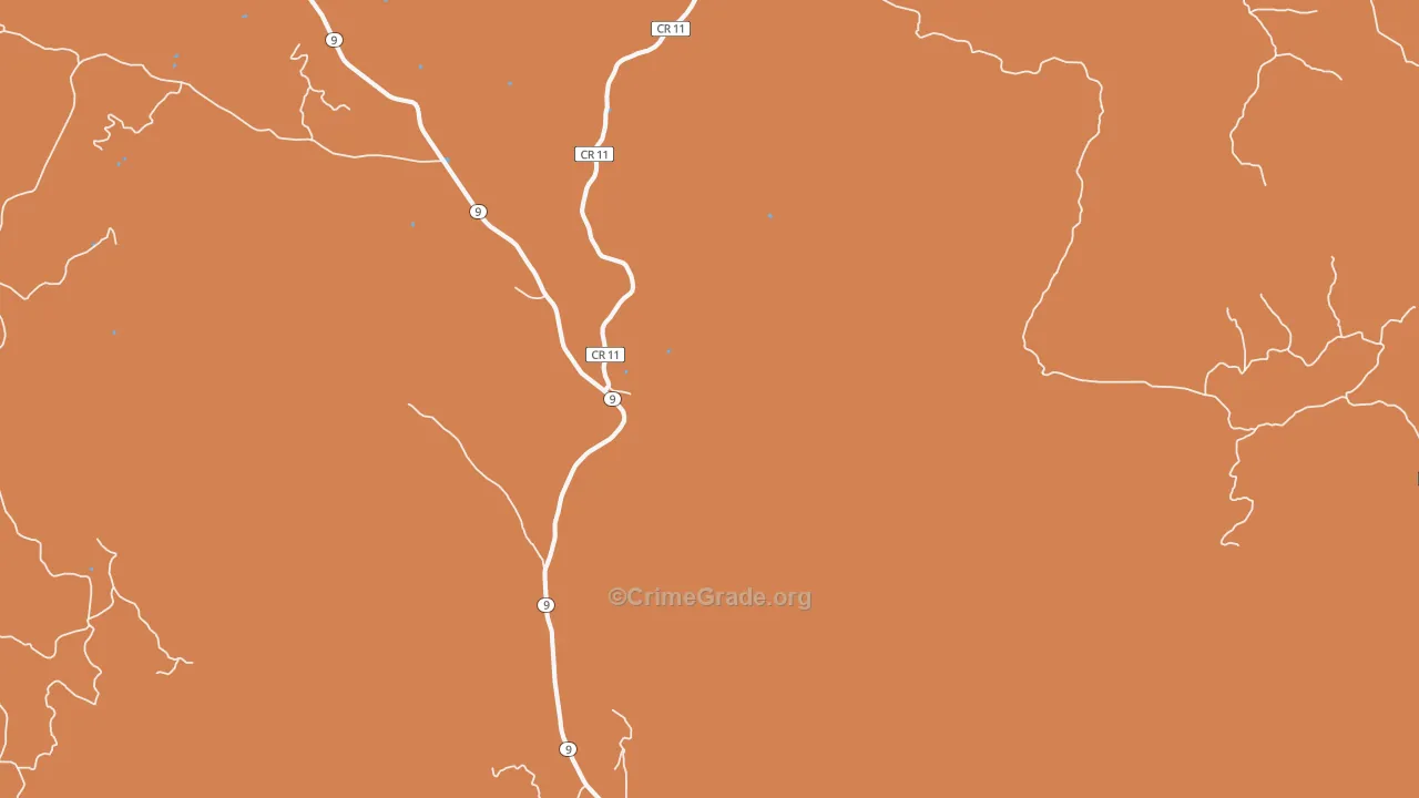 Parkdale, CO Map of Theft Rates