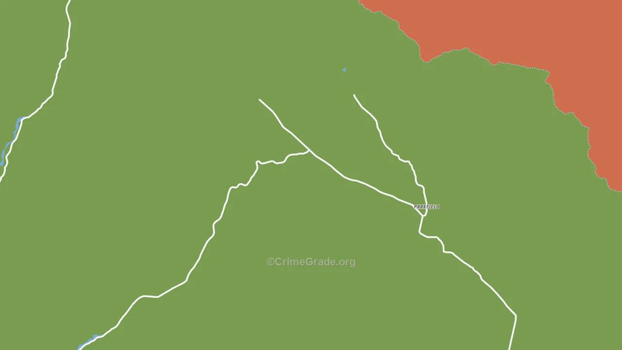 Parkfield, CA Map of Theft Rates