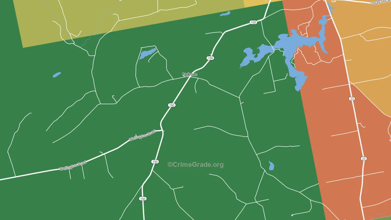 Parkman, ME Map of Theft Rates