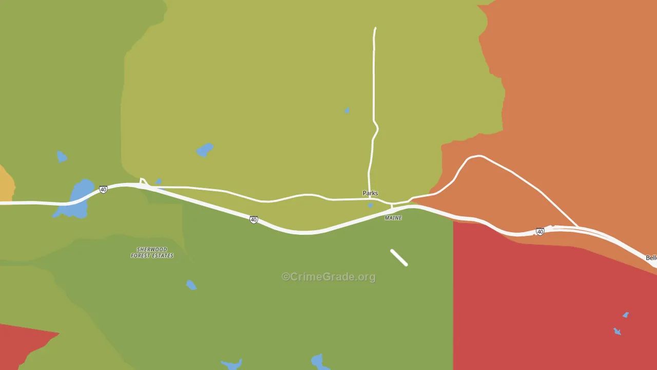 Parks, AZ Map of Theft Rates