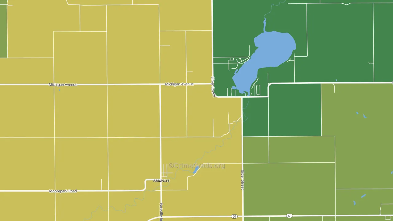 Parkville, MI Map of Theft Rates