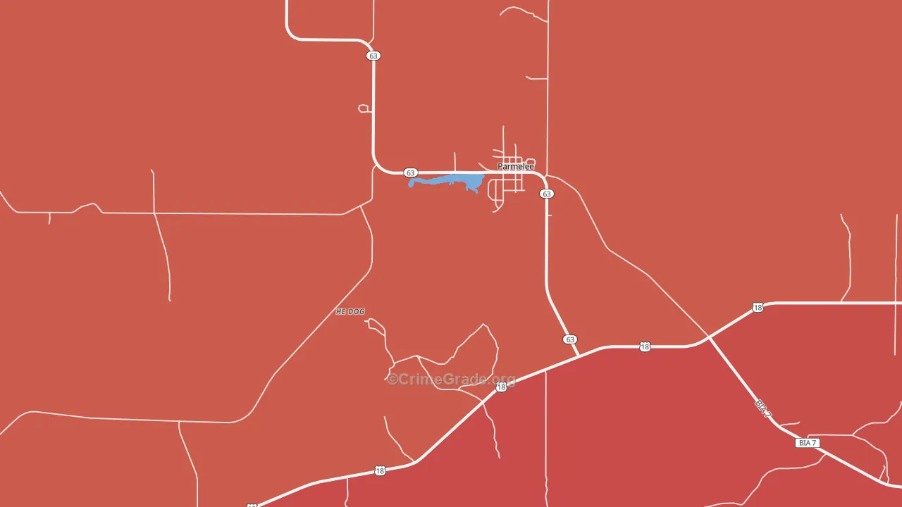 Parmelee, SD Map of Theft Rates