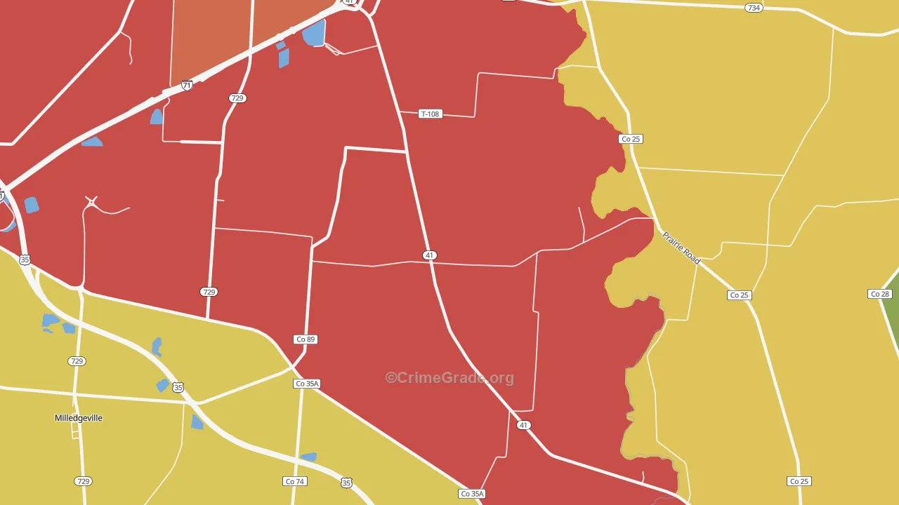 Parrott, OH Map of Theft Rates