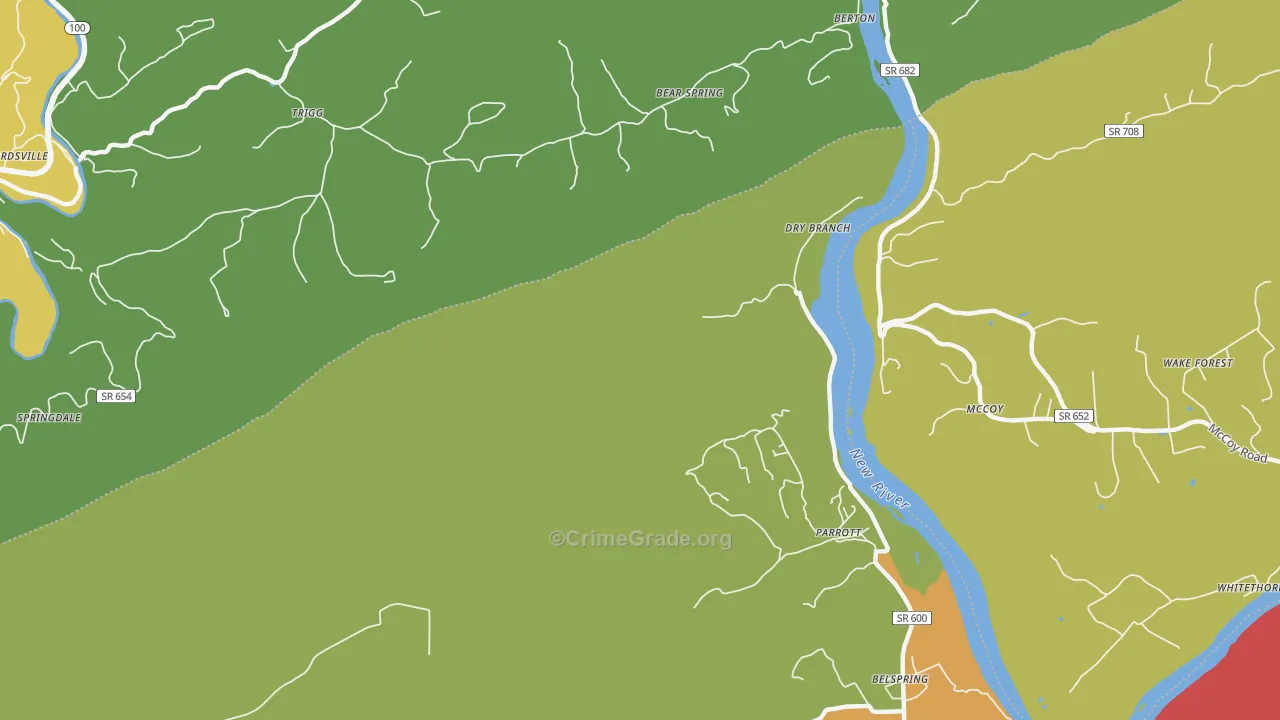 Parrott, VA Map of Theft Rates