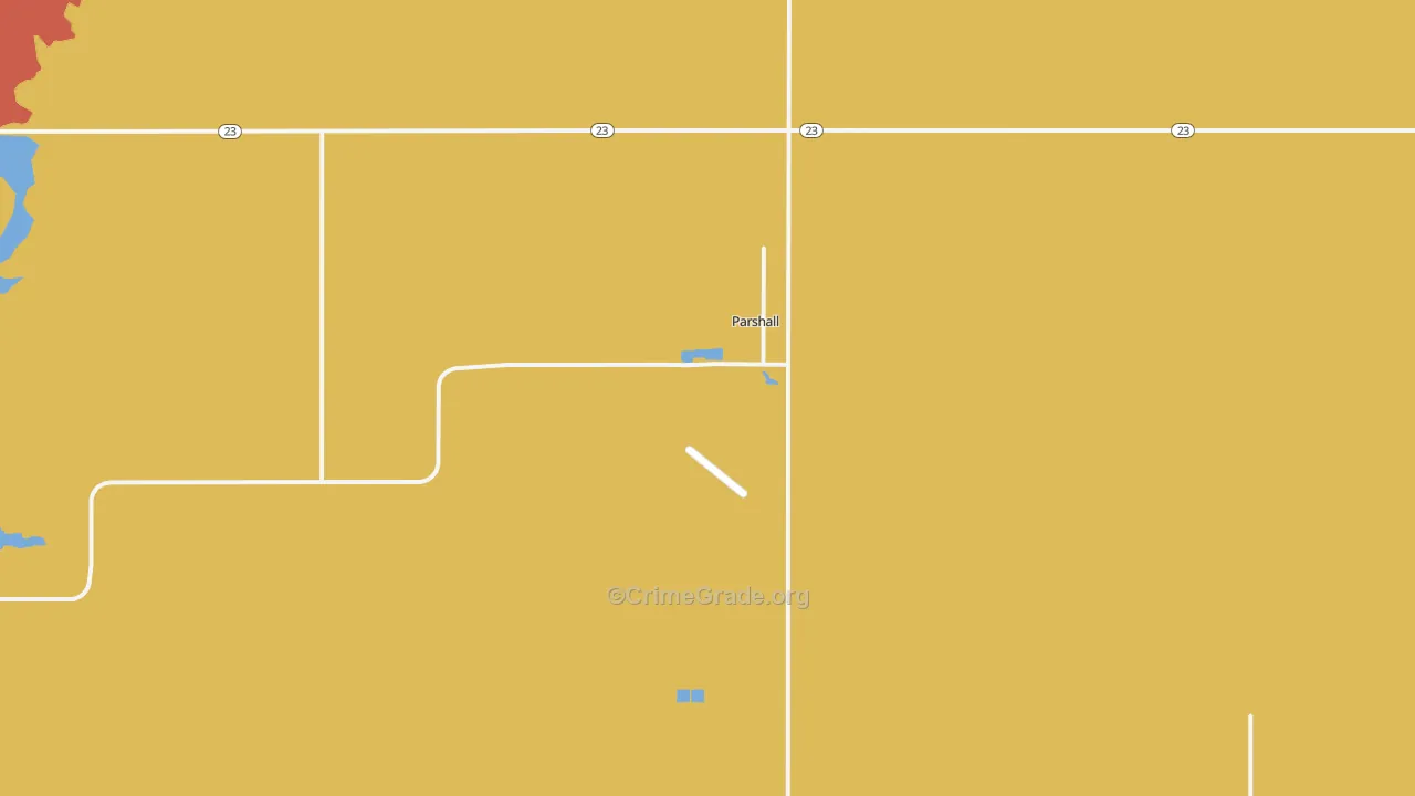 Parshall, ND Map of Theft Rates