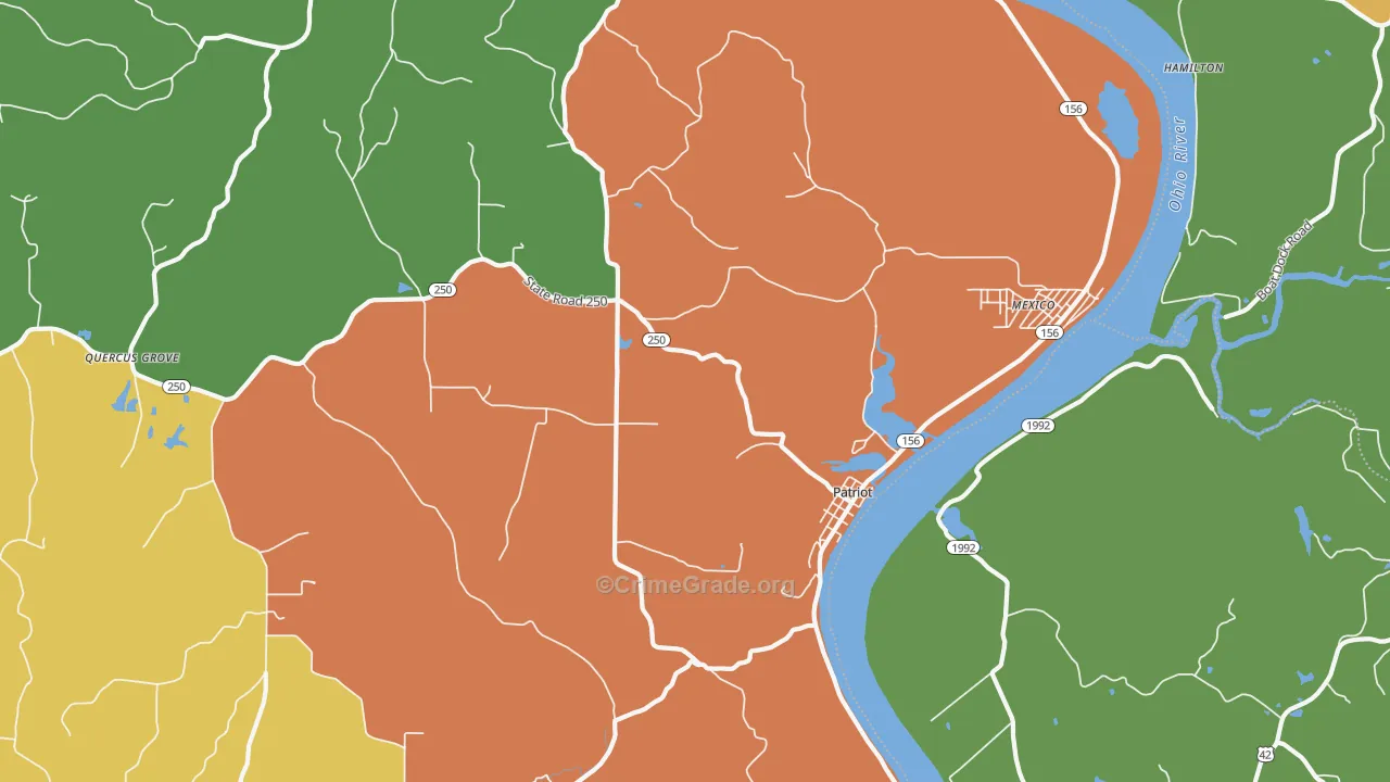 Patriot, IN Map of Theft Rates