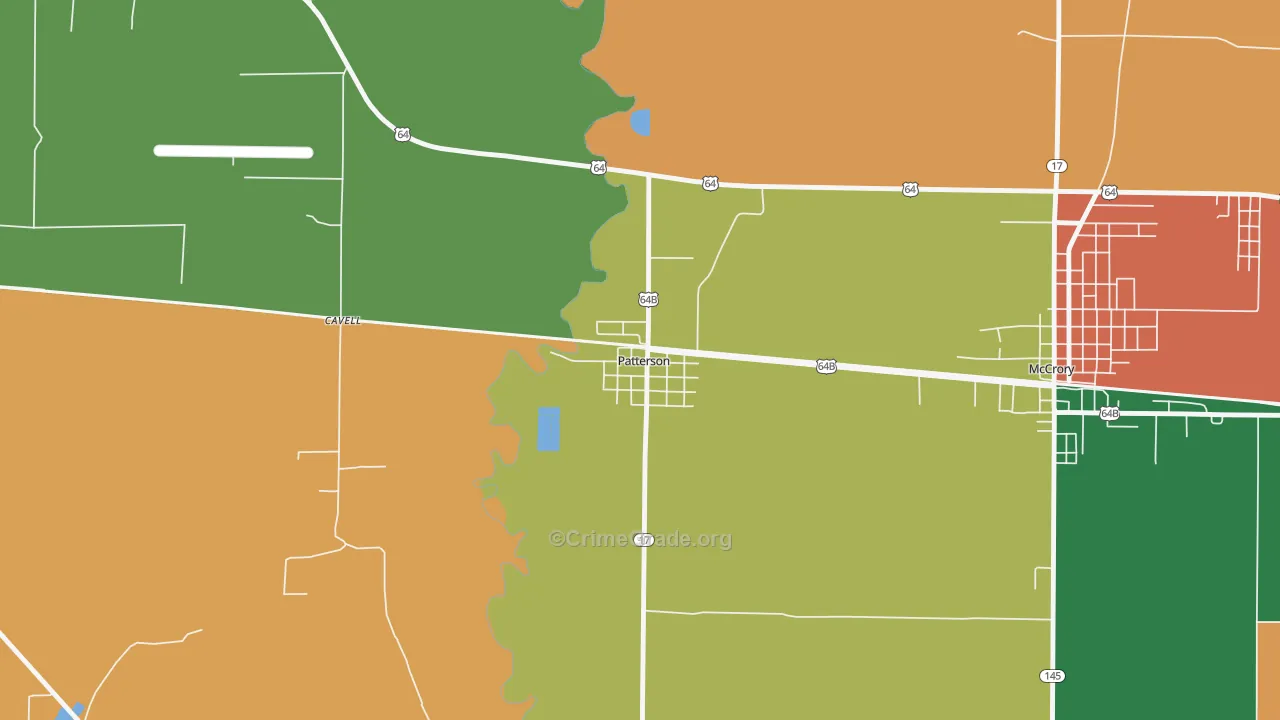 Patterson, AR Map of Theft Rates