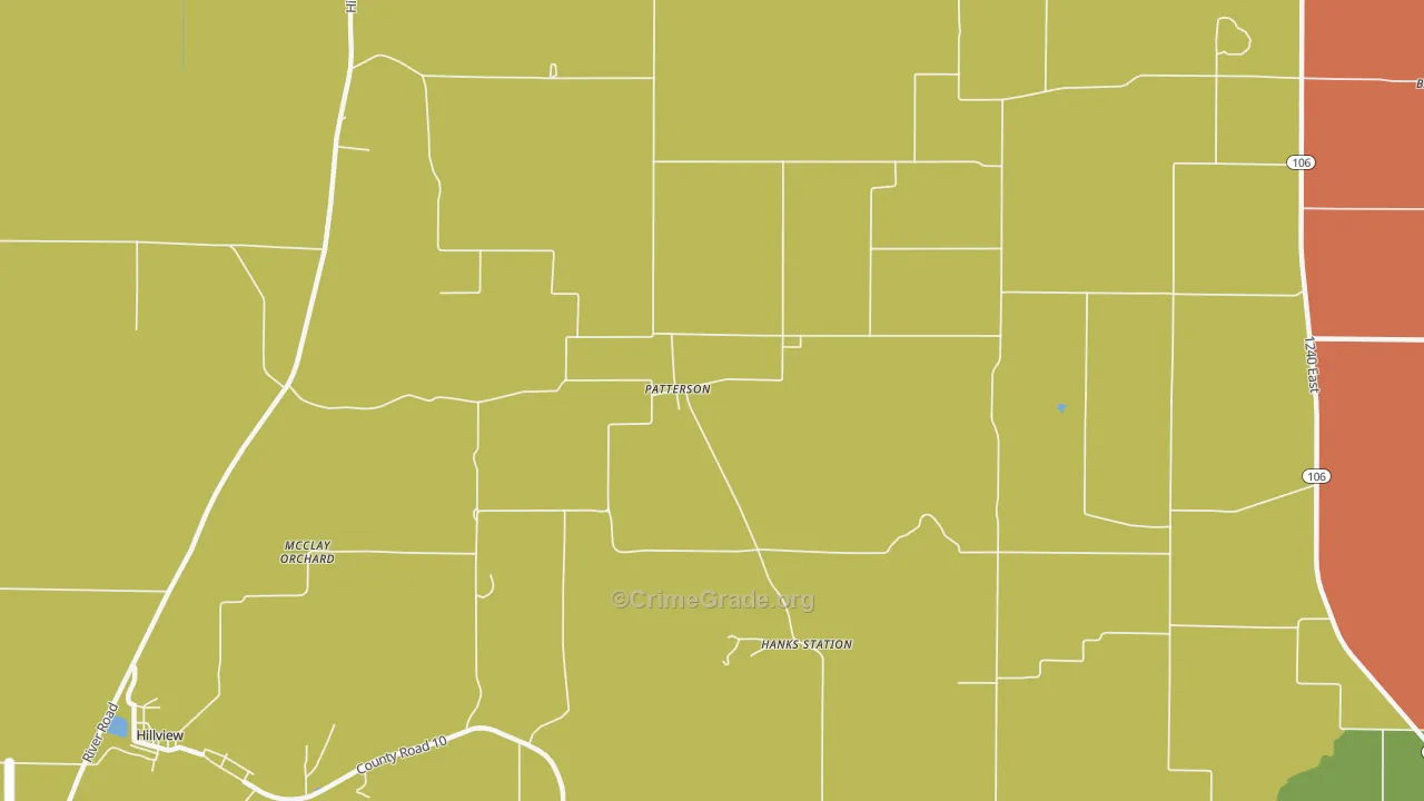 Patterson, IL Map of Theft Rates