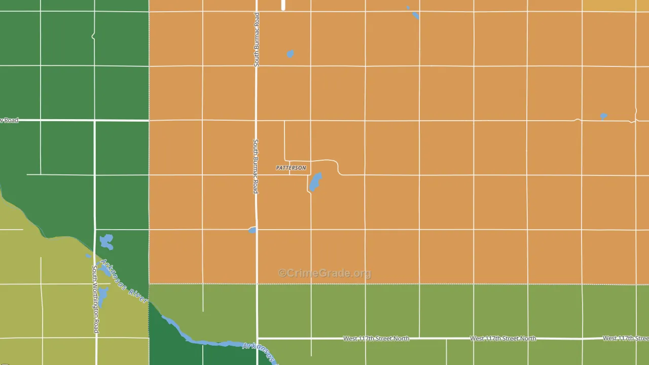 Patterson, KS Map of Theft Rates