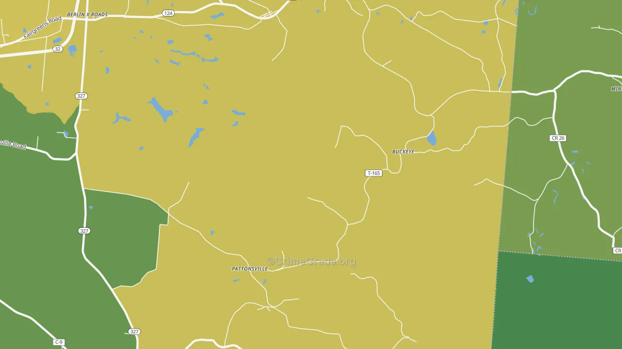 Pattonville, OH Map of Theft Rates