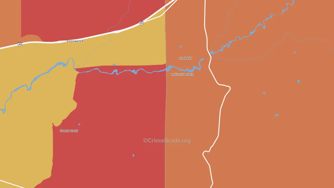 Paulcell Place, AZ Map of Theft Rates