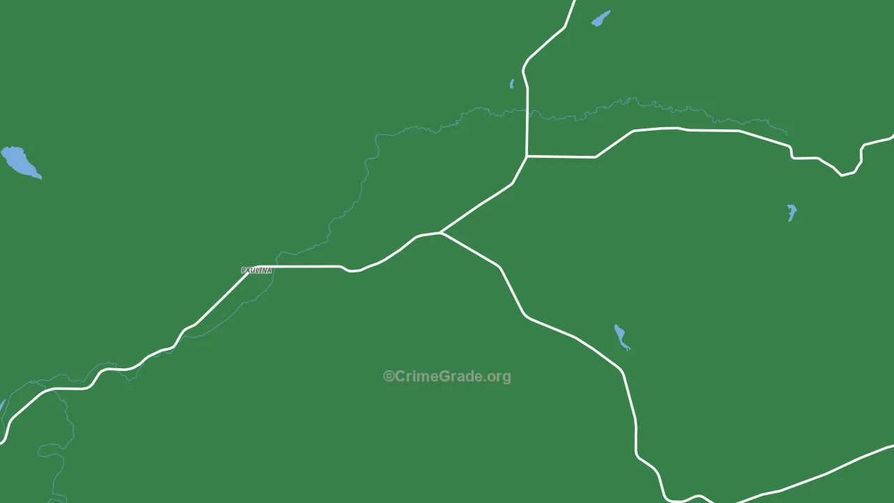 Paulina, OR Map of Theft Rates
