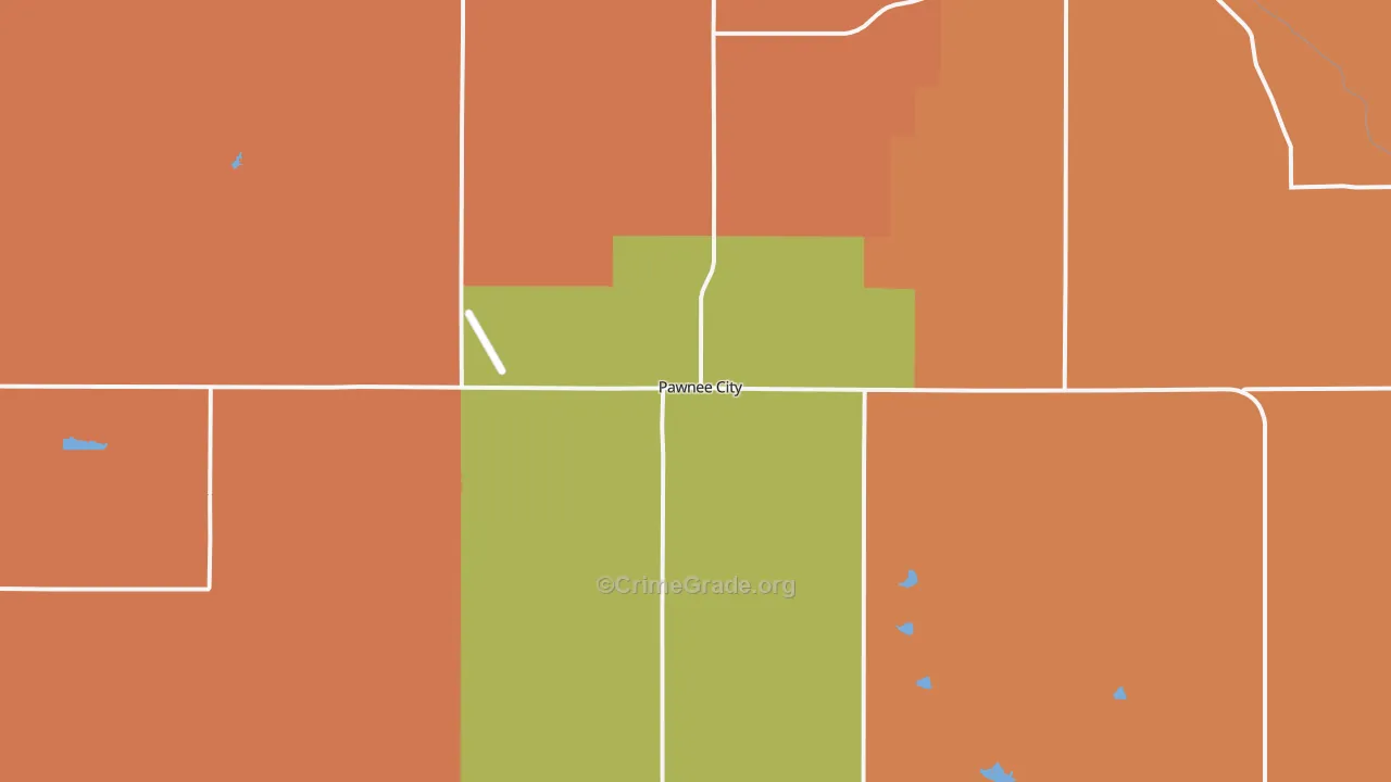 Pawnee City, NE Map of Theft Rates
