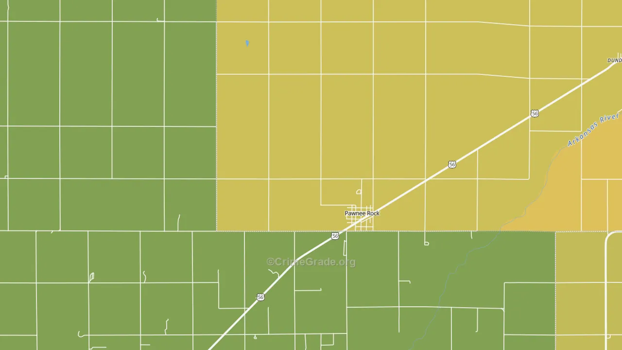 Pawnee Rock, KS Map of Theft Rates