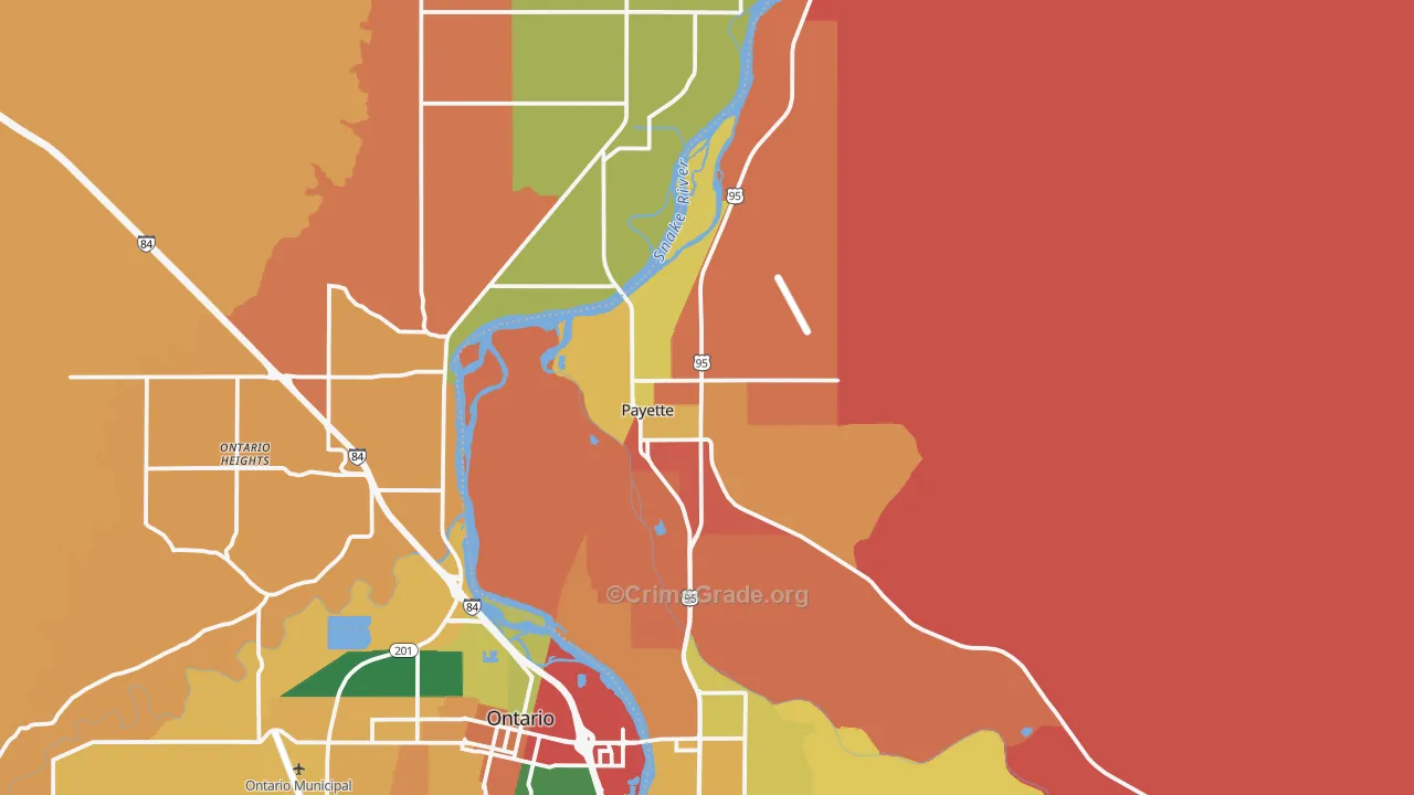 Payette, ID Map of Theft Rates