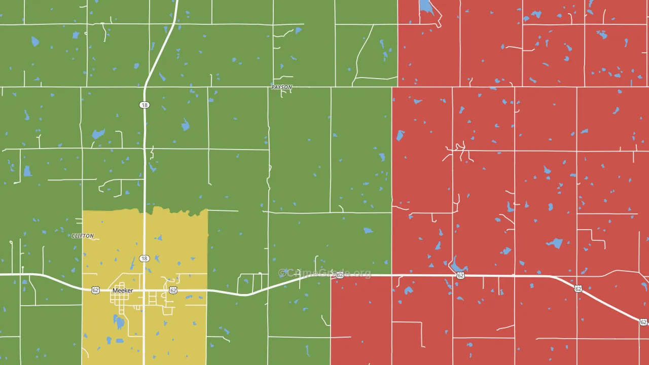 Payson, OK Map of Theft Rates