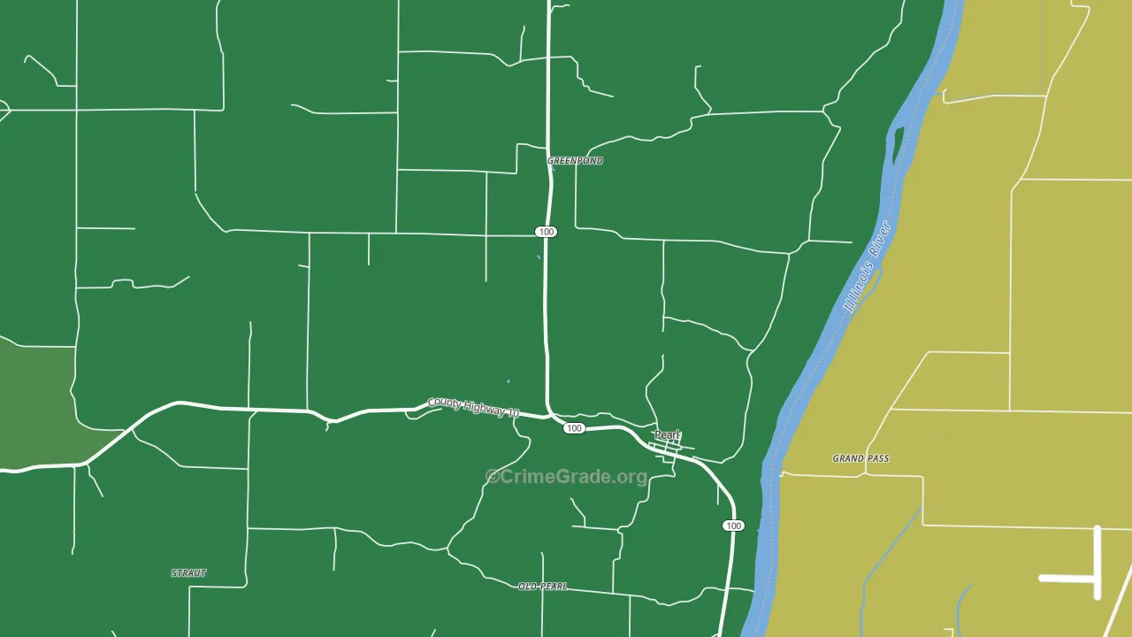Pearl, IL Map of Theft Rates