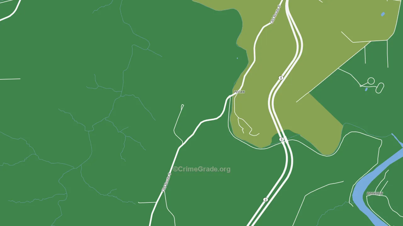 Pecan, PA Map of Theft Rates