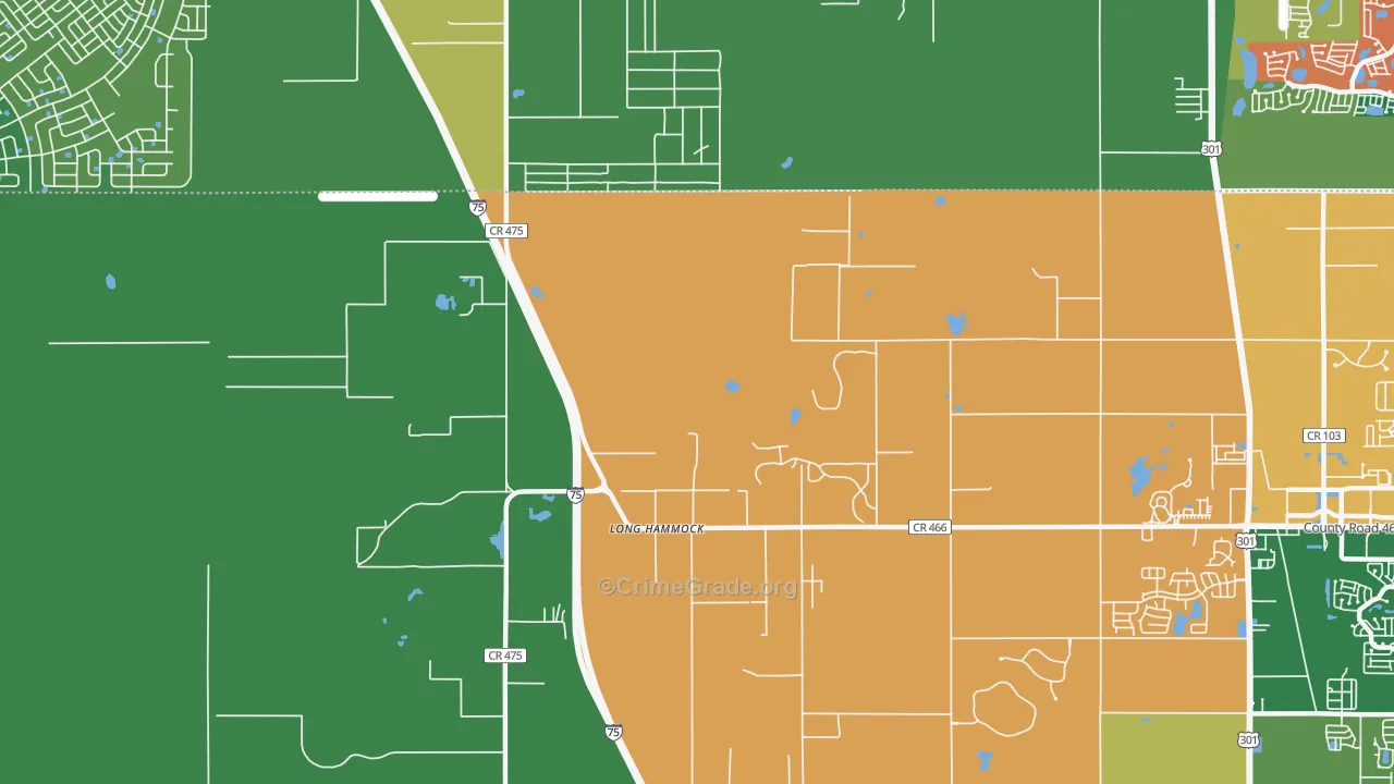 Pedro, FL Map of Theft Rates