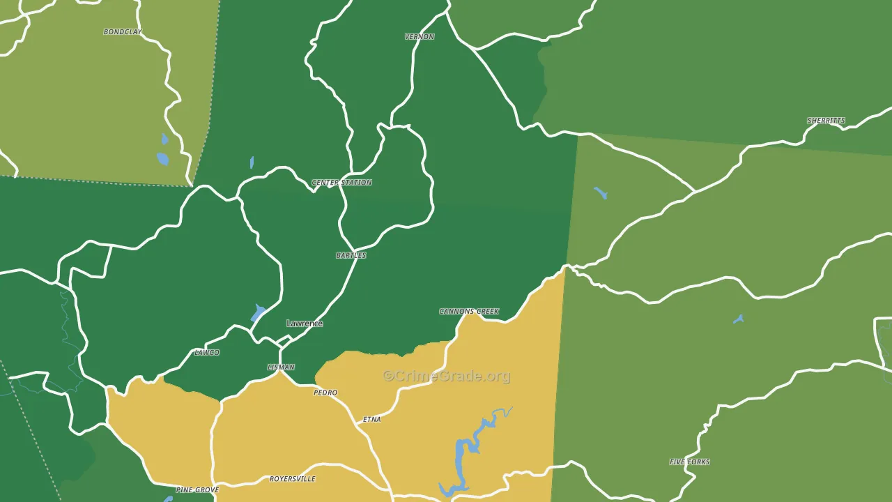 Pedro, OH Map of Theft Rates
