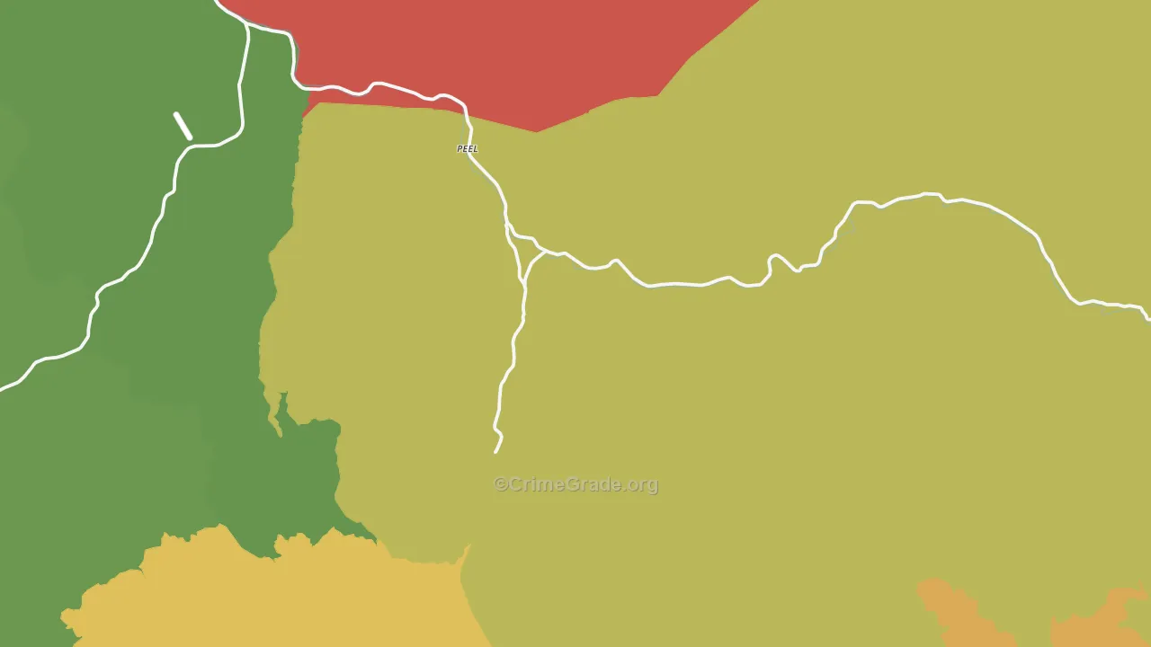 Peel, OR Map of Theft Rates