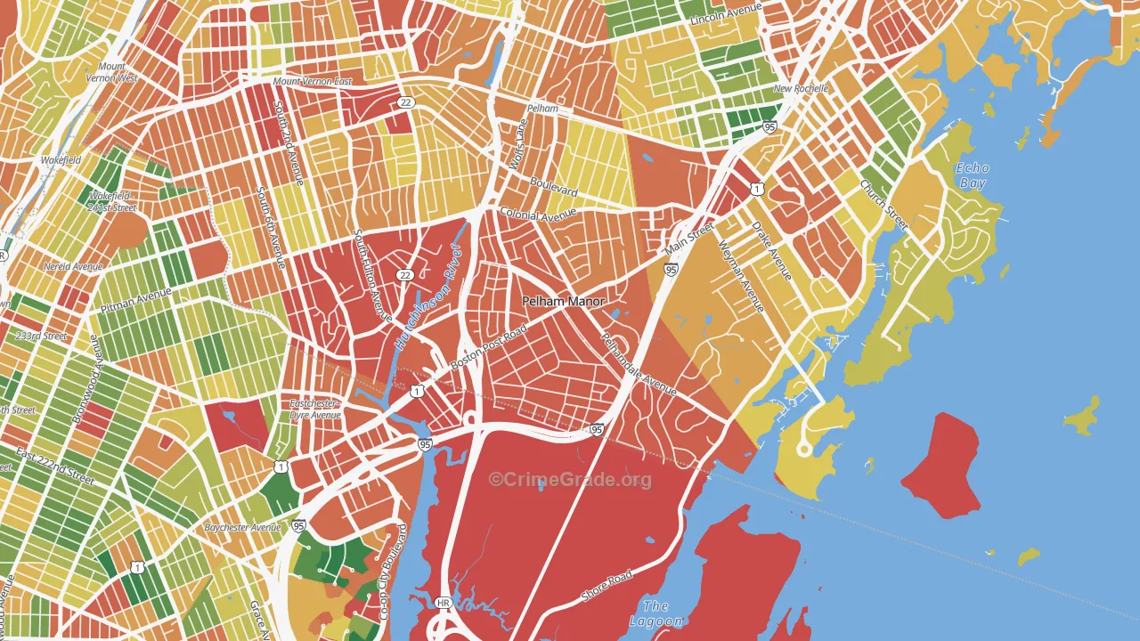 Pelham Manor, NY Map of Theft Rates
