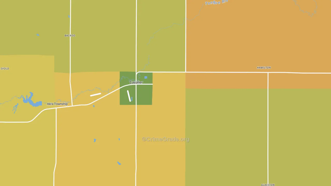 Pembina County, ND Map of Theft Rates