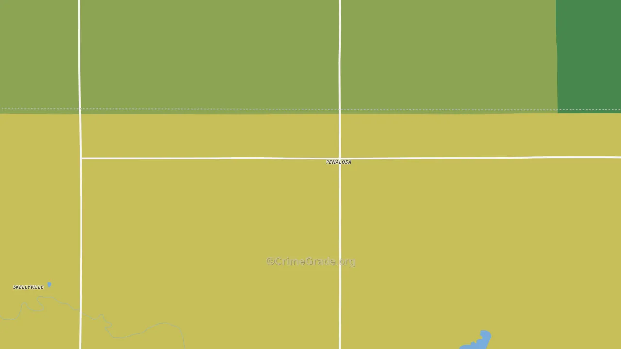 Penalosa, KS Map of Theft Rates