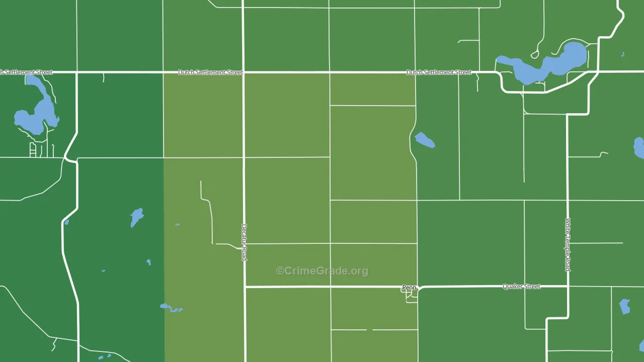 Penn, MI Map of Theft Rates