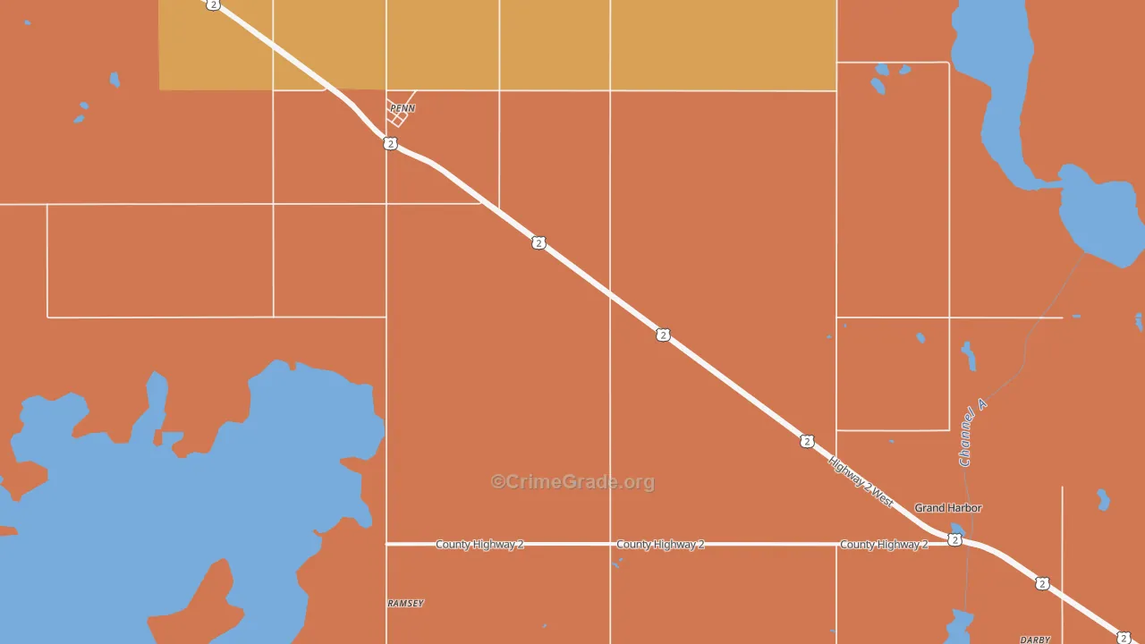 Penn, ND Map of Theft Rates