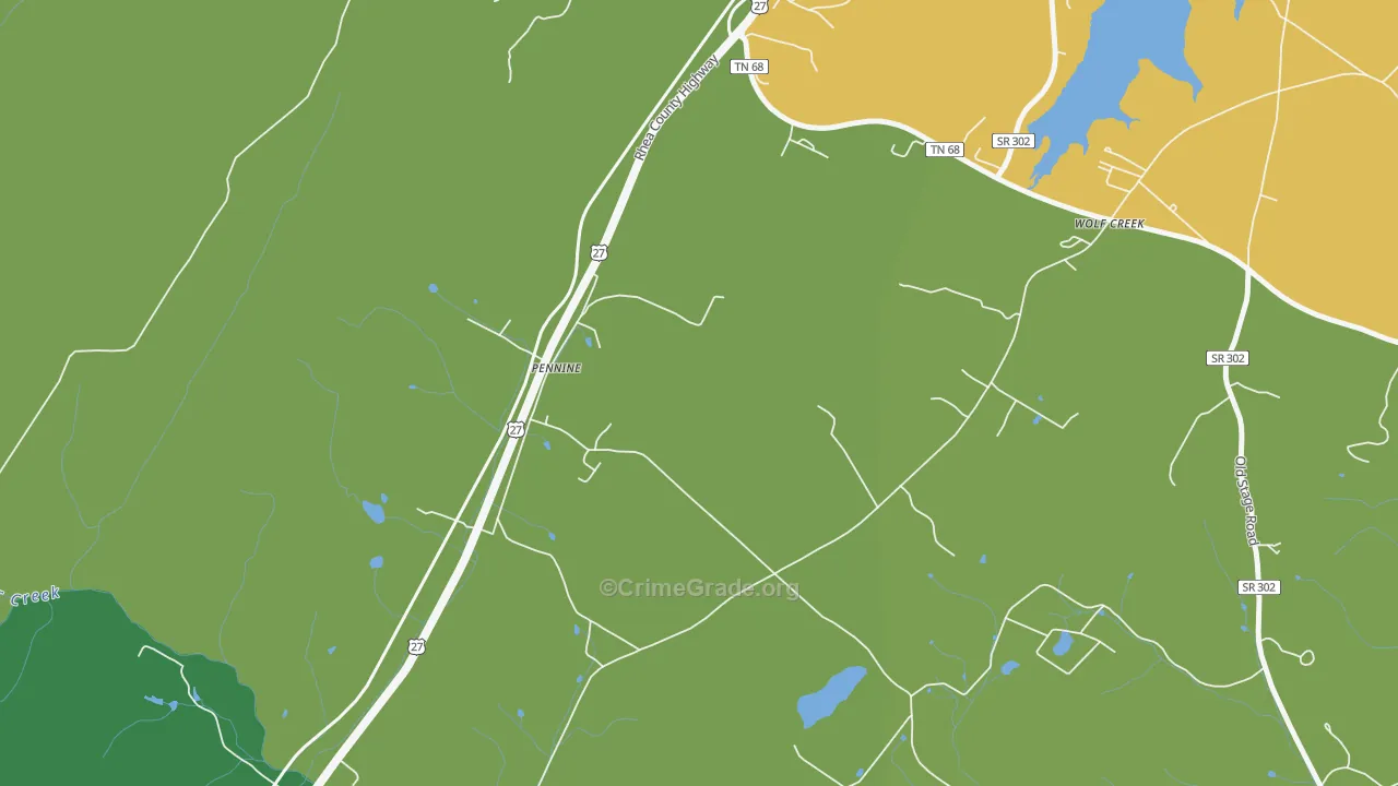 Pennine, TN Map of Theft Rates
