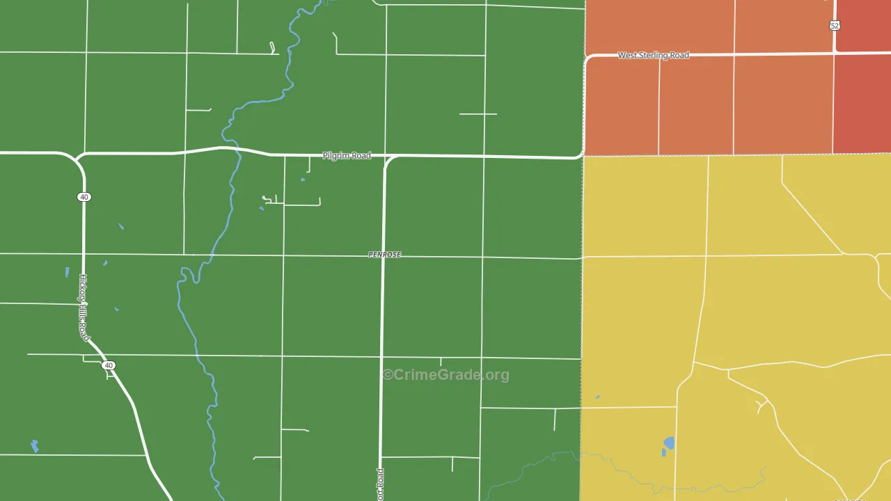 Penrose, IL Map of Theft Rates