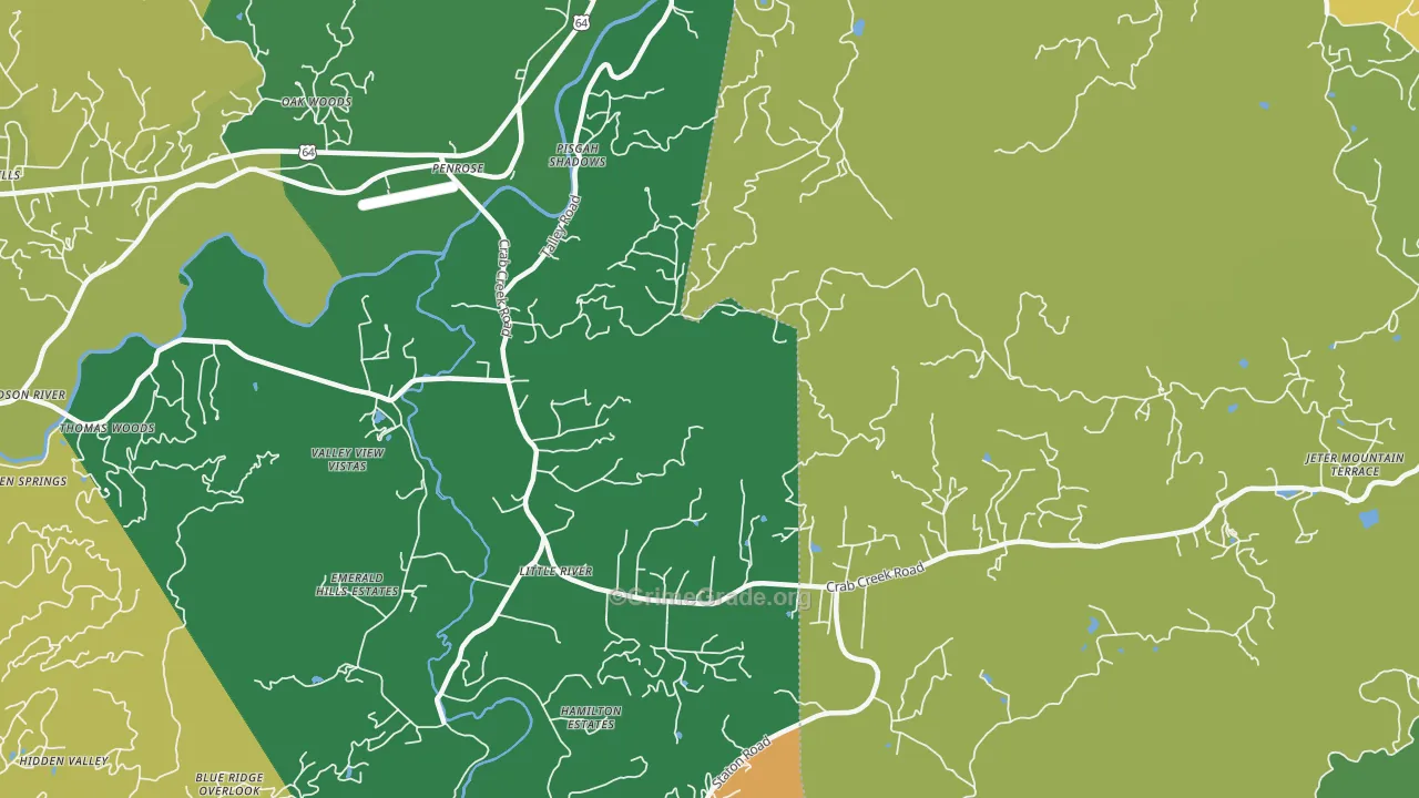 Penrose, NC Map of Theft Rates