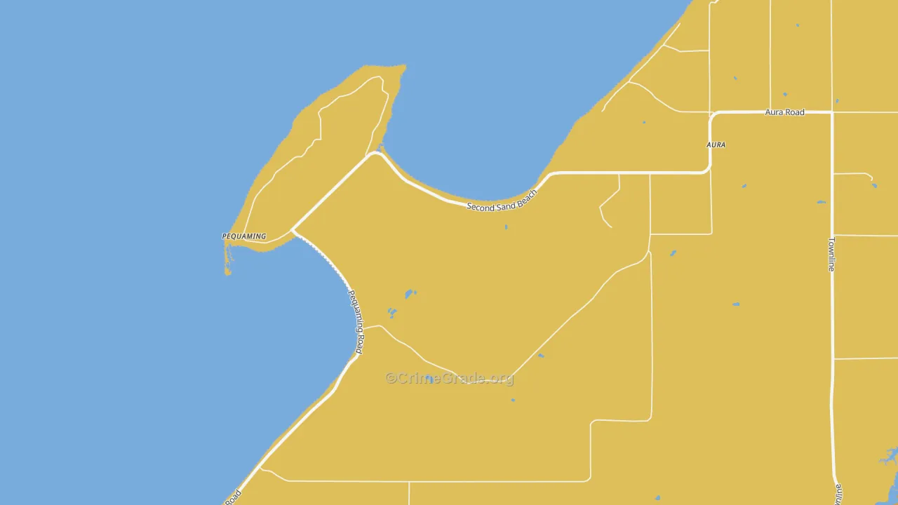 Pequaming, MI Map of Theft Rates