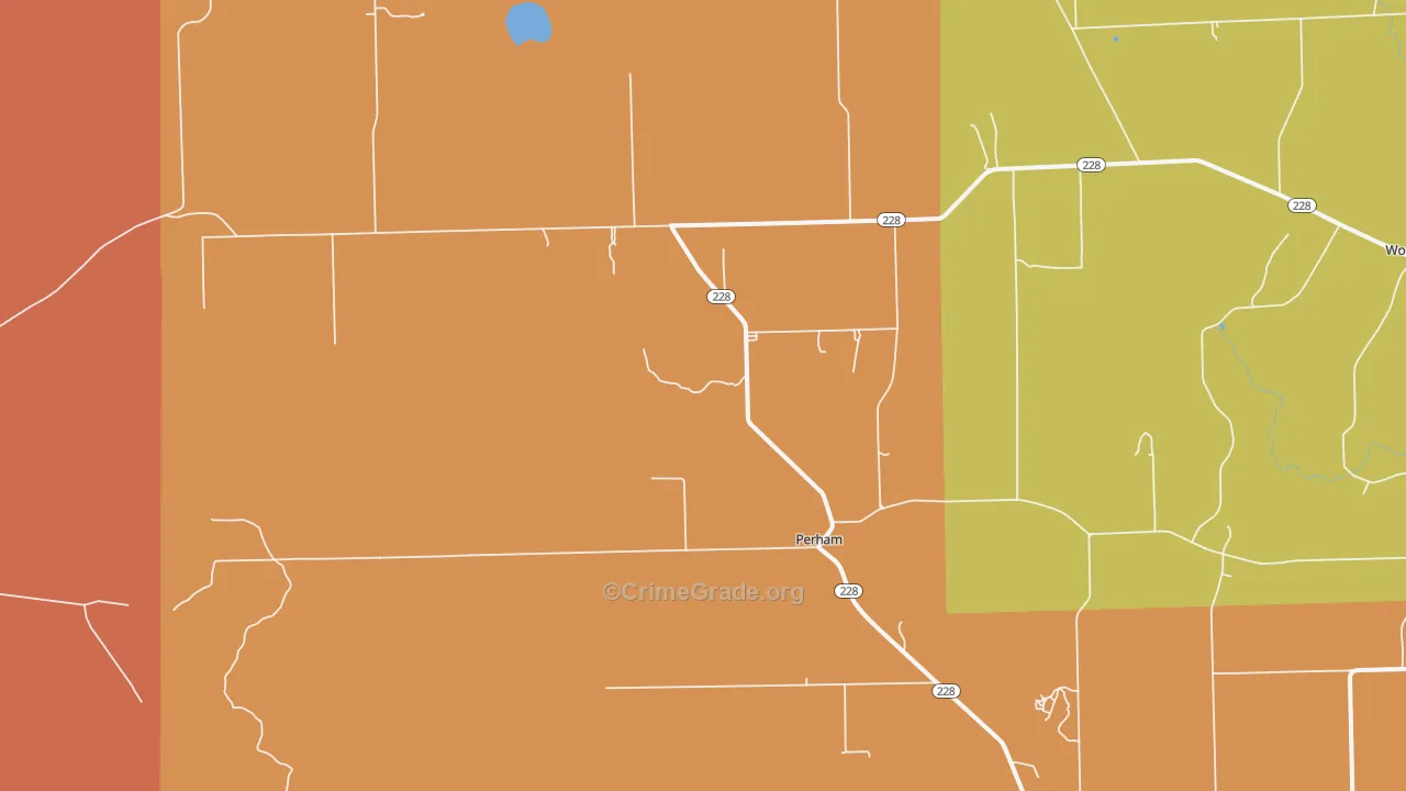 Perham, ME Map of Theft Rates