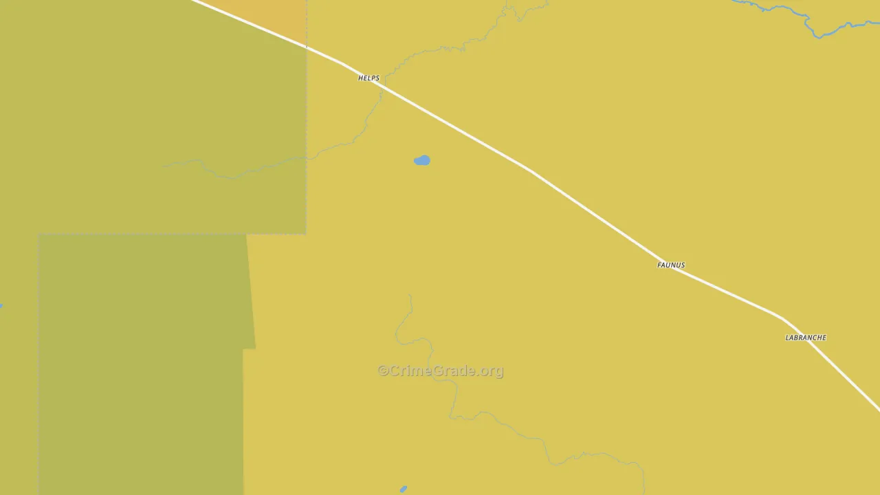 Perronville, MI Map of Theft Rates