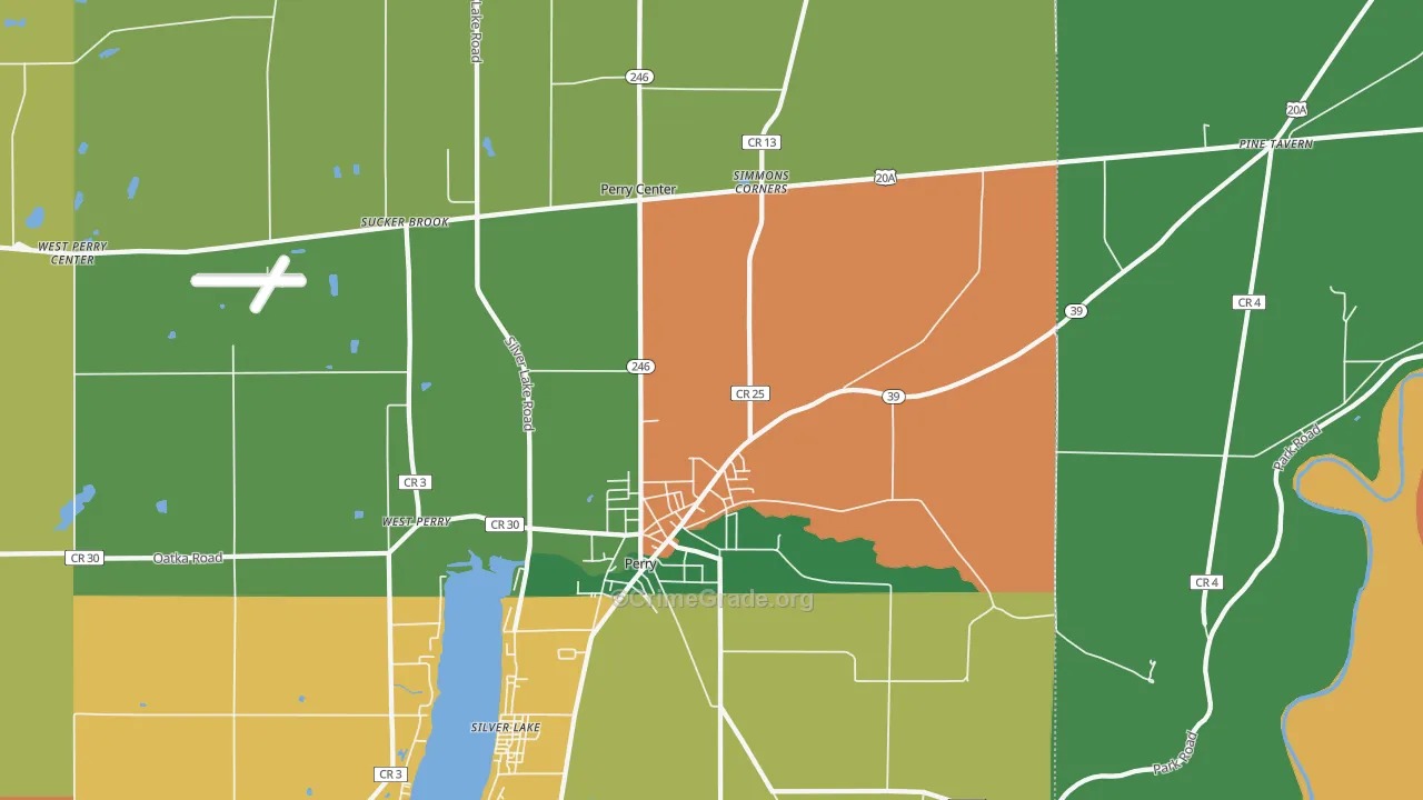 Perry, NY Map of Theft Rates