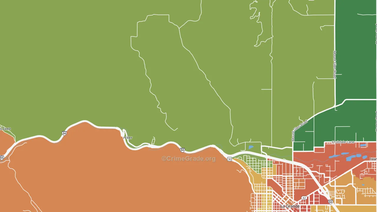 Perry, OR Map of Theft Rates