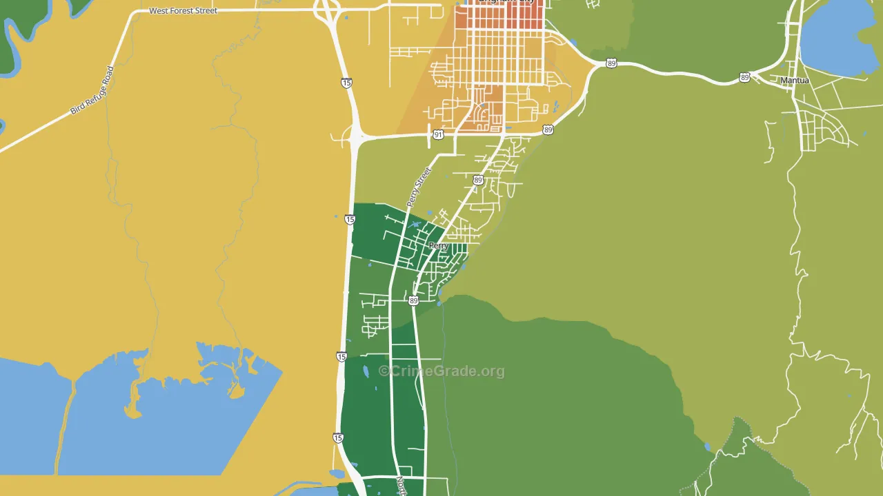 Perry, UT Map of Theft Rates