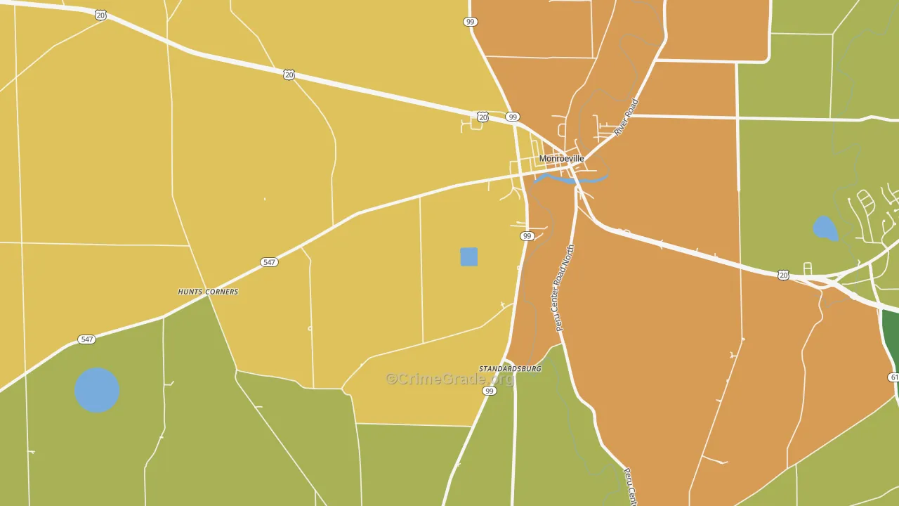 Peru, OH Map of Theft Rates