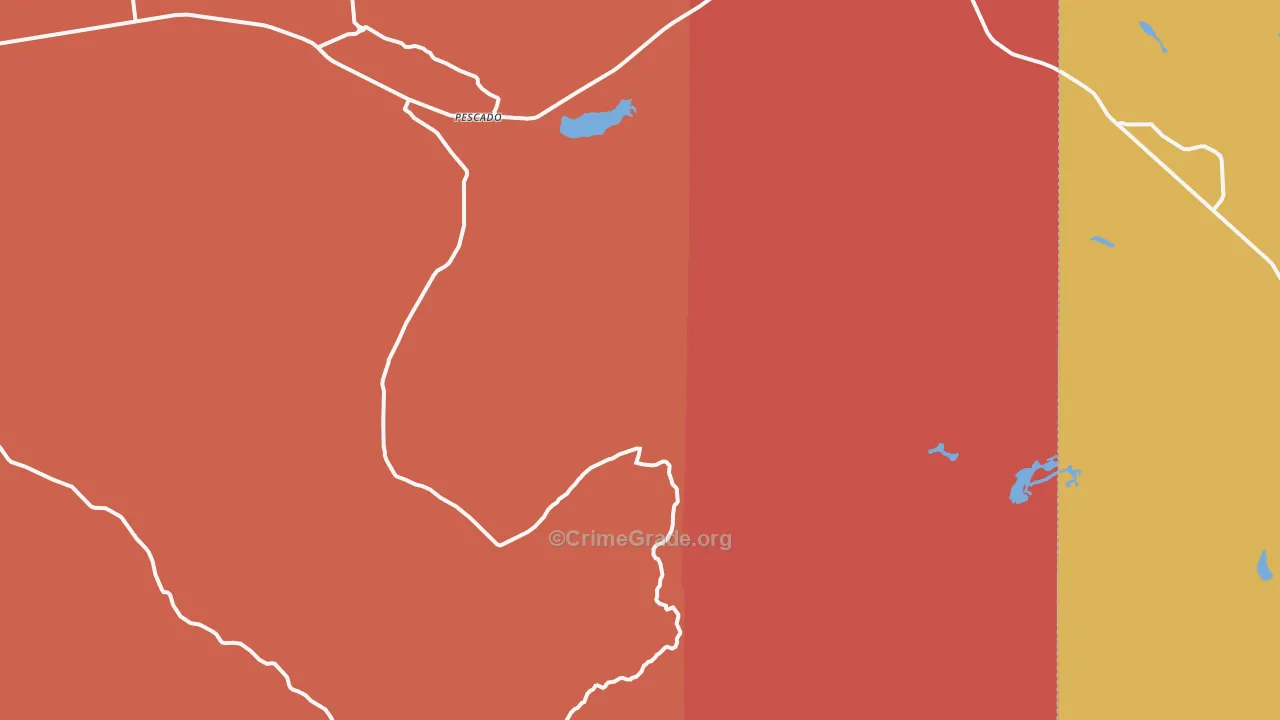 Pescado, NM Map of Theft Rates