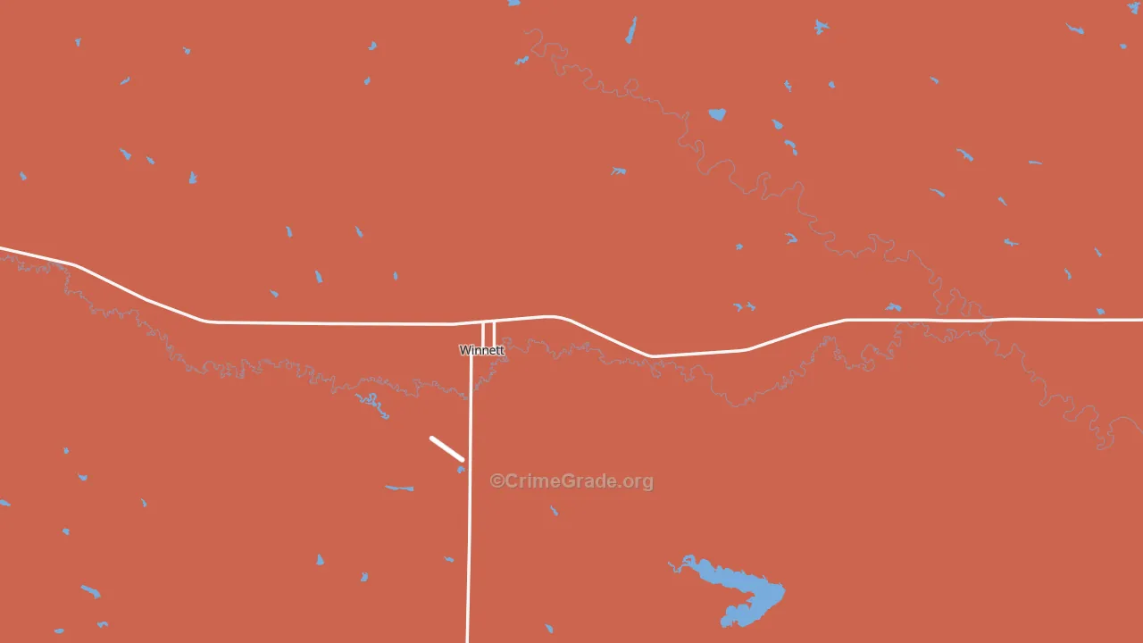 Petroleum County, MT Map of Theft Rates